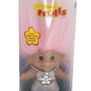 Good Luck Charm 3&quot; Troll Doll Vintage New Dam