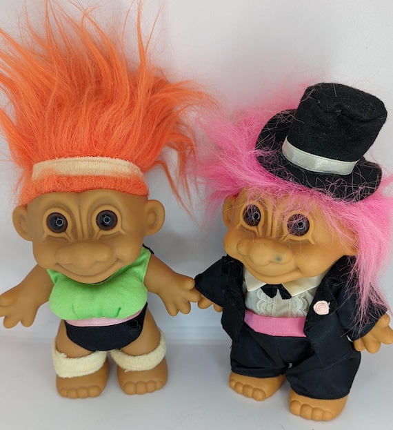 Troll Doll Vintage Old Retro Inches Lot of