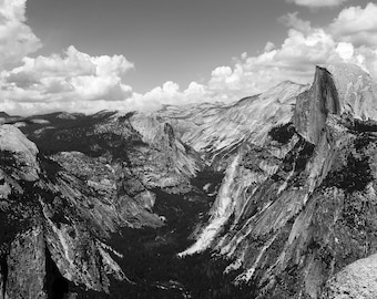 Stampa fotografica in bianco e nero di Half Dome, Yosemite Valley