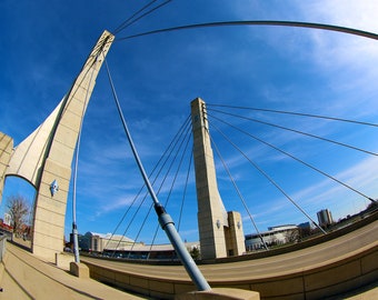Ohio State Buckeyes Campus Print, Lane Avenue Bridge, Columbus Ohio Decor