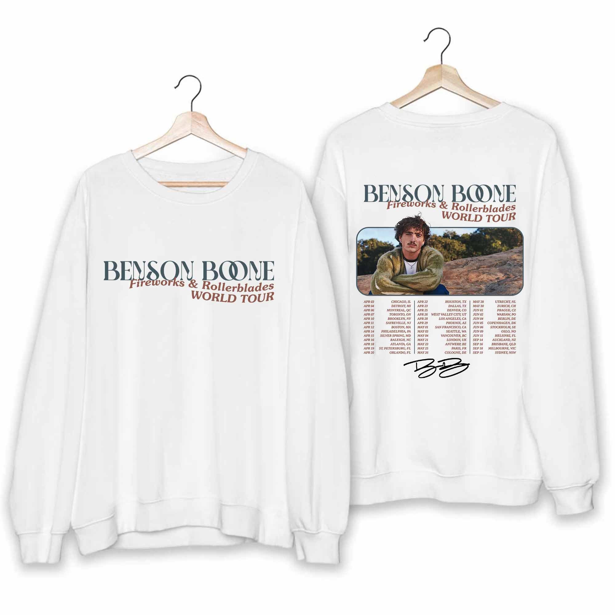 Discover Benson Boone Fireworks and Rollerblades Shirt, Benson Boone Beautiful Things Shirt