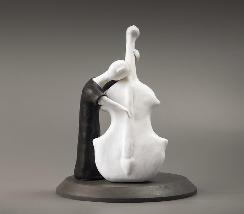 Statuette Sculpture. Figure Ceramic Statuette Music Etsy