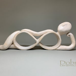 Cerámica, Escultura de cerámica, Figura, Estatuilla, Mujer, Blanco, Hecho a pedido