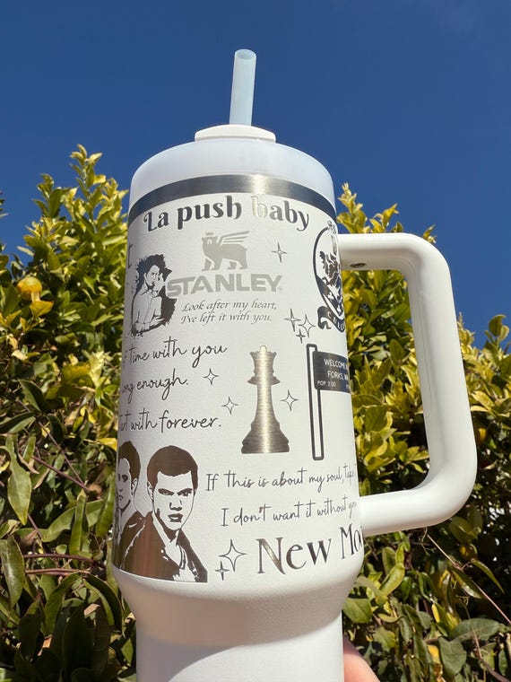 Twilight Laser Engraved Half Wrap 40oz Tumbler || Forks || Cullen