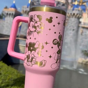 Minnie & Mickey Mouse 40oz Tumbler || Engraved Stanley || Disney ||
