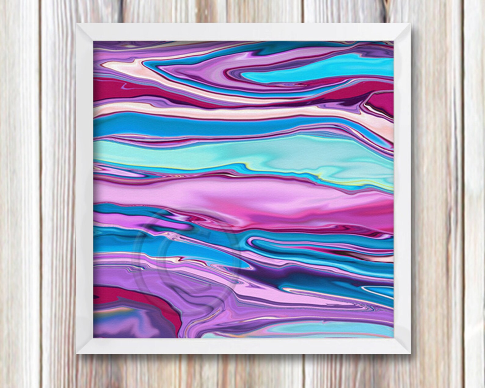 Pastel Abstract Art Printable Wall Art 7.5 Inch Square Etsy