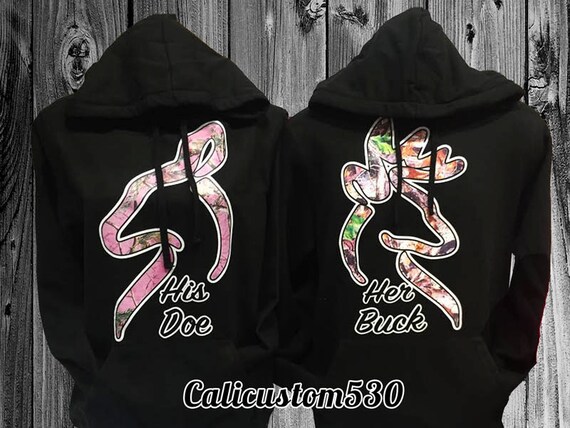 his and hers camo hoodies