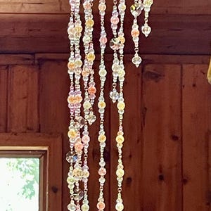 Pastel Colored Crystal Mobile Sun Catcher, Fairycore Garden Hanging Prism, Rainbow Maker Crystal Suncatcher Boho Home Decor, Bestie Gift image 6