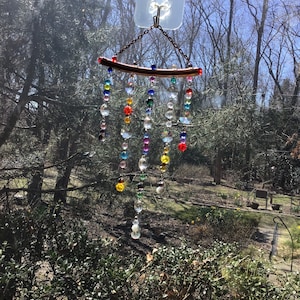 Beaded Crystal Suncatcher Window Hanging, Light Catcher Rainbow Maker, New Apartment Gift for Quirky Home Décor