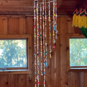 Crystal Mobile Rainbow Sun Catcher, Fairycore Garden Porch Hanging Prism, Rainbow Maker Crystal Suncatcher Boho Home Decor, Bestie Gift