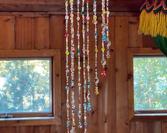 Crystal Mobile Rainbow Sun Catcher, Fairycore Garden Porch Hanging Prism, Rainbow Maker Crystal Suncatcher Boho Home Decor, Bestie Gift