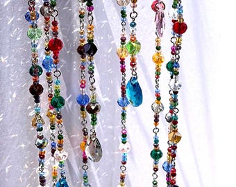 Fairycore Garden Porch Hanging Prism, Rainbow Maker Crystal Suncatcher Boho Home Decor, Bestie Gift, Crystal Mobile Rainbow Sun Catcher