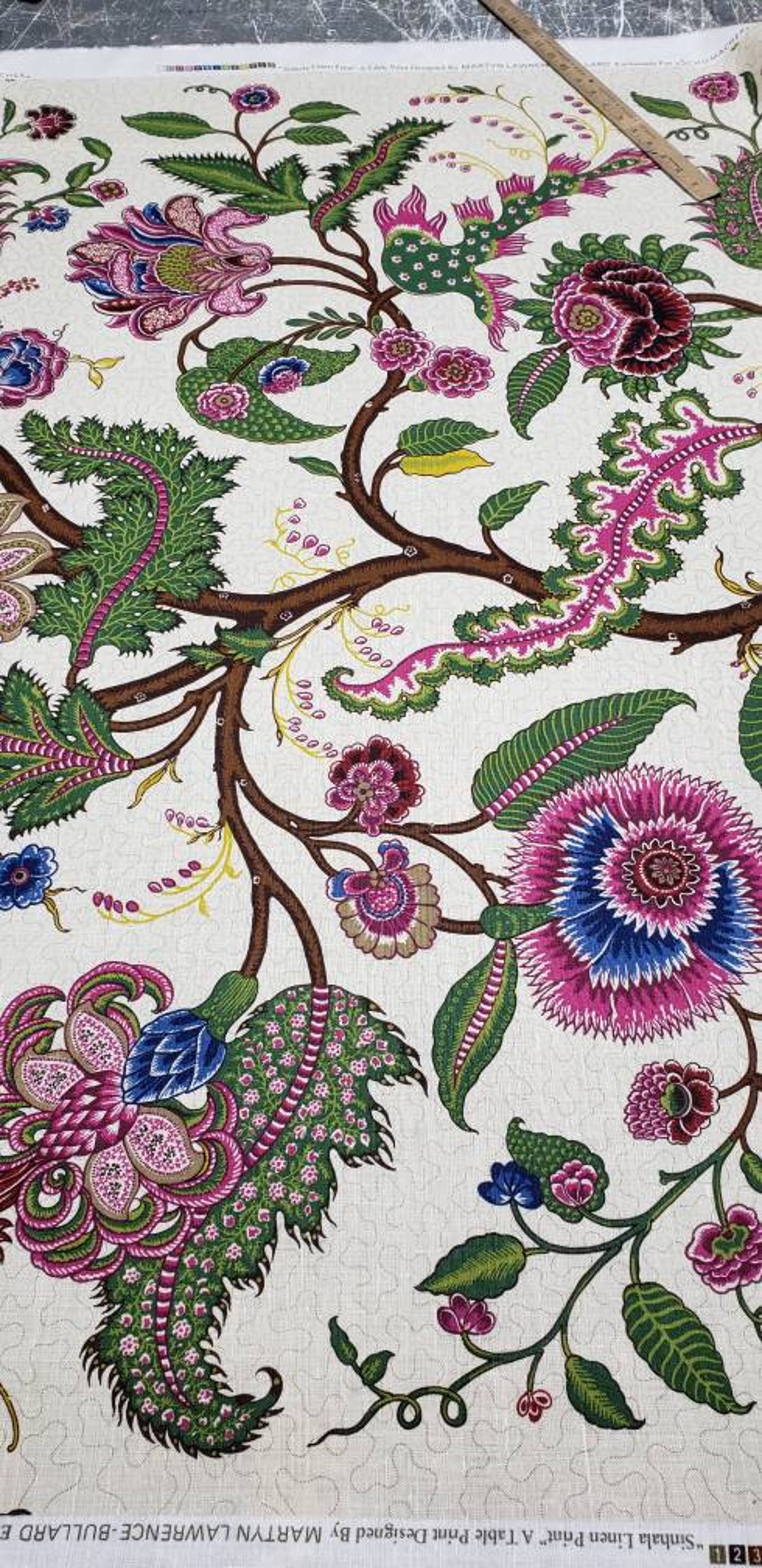 Schumacher Sinhala Linen Print Fabric 4 Yards Etsy