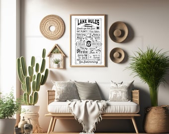 Relaxation Rules Art Print – Cabin, Beach, Backyard Decor (Digital Download)
