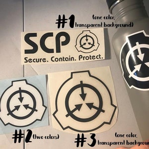 SCP Logo 2 Inch Black on Transparent Bg Die-cut Vinyl 
