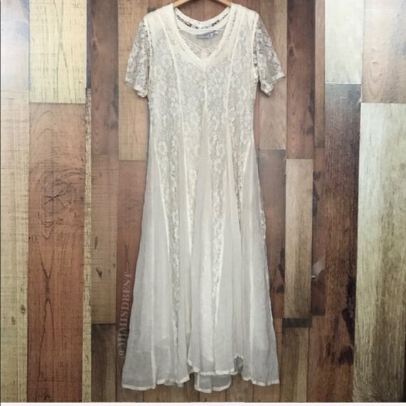 Boho vintage lace dress BOHO wedding. - image 5