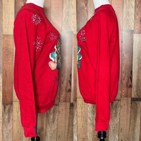 Vintage puffy paint Christmas sweater. - image 3
