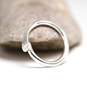 Cartilage Earring, Cartilage hoop, Helix Earring,Helix piercing, Tragus Earring,Hoop Earring,Hammered,Silver,Rose or Yellow Gold,Tribal hoop image 8