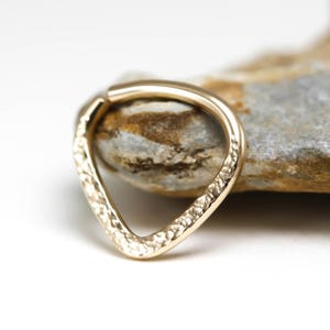 Septum ring, Textured Triangle Septum, Rose or Yellow Gold, Silver, 14, 16, 18 or 20 gauge,Tribal ,Nose ring,Septum jewelry,Chevron Piercing