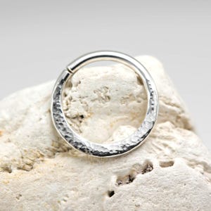 Septum piercing, Septum ring, Nose Ring, Textured ,Hammered, Nose ring,Silver, Rose or Yellow Gold Filled,Tribal septum ring,Septum jewelry