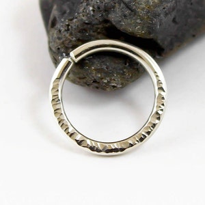 Navel ring, Hammered Sterling Silver, 14, 16,18,19,20 gauge, Piercing, Belly ring, Navel Jewelry, Oxidised or plain, Handmade, Textured