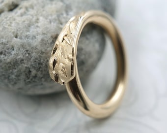 Leaf Cartilage Hoop Earring: Sterling Silver, Gold Filled Helix Piercing