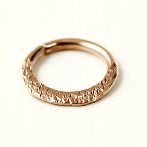 Navel ring, Hammered, Scale Textured Navel Ring, Rose or Yellow Gold Filled, Tribal jewelry, Belly button ring, Gold navel ring