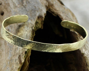 Thin Cuff Bracelet, Hammered Brass, 1/4"inch, Lead and Nickel Free, Textured Brass, Brass bracelet, Thin Brass Cuff,Gold cuff,gold bracelet