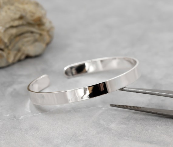 Silver Stacking Bracelet, Silver Bangle, Hammered, Solid 925