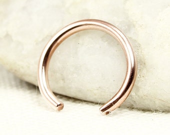 Ear Cuff, Rose Gold Ear Cuff, Sterling Silver, Ear cuff no piercing, Rose Gold Filled or Solid Copper, Conch earring, Pink Gold