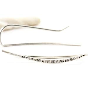 Ohr Kletterer, Ohrmanschette, Ohrkriecher, gehämmert, Sterling Silber, 14k Rosegold gefüllt, 14k Gelbgold, strukturiert, verschiedene Größen, Gold Pins