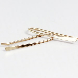 Gold Ear Climber, Ear Cuff, Ear Crawler, 14k Yellow Gold Filled, 14k Rose Gold Filled, Hammered Gold, Various sizes, Gold Ear Cuff