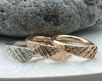 Hammered Cartilage Hoop: Sterling Silver Helix Piercing or Gold Filled