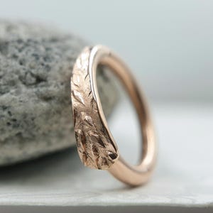 Leaf Piercing Ring, Navel Jewellery, Gold Navel Ring, 14k Rose or Yellow Gold Filled, Solid 925 Silver, Belly Button Ring, Piercing Hoop