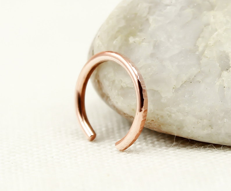 Toe Ring, Gold toe ring, 14K Yellow or Rose Gold Filled, Sterling Silver, 16 or 18 Gauge, Hammered, Textured or Plain, Adjustable image 1