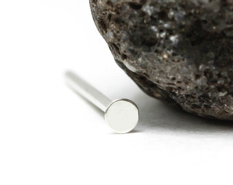 Nose Stud, Tiny Nose Stud, Small Sterling Silver Nose Stud, Solid Silver, Nose piercing,L Bend, Nose Screw,925 Sterling Silver,2mm Nose Stud