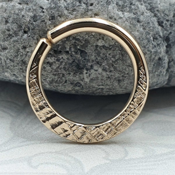 Septum piercing, Septum ring, Nose Ring, Textured ,Hammered, Nose ring,Silver, Rose or Yellow Gold Filled,Tribal septum ring,Septum jewelry