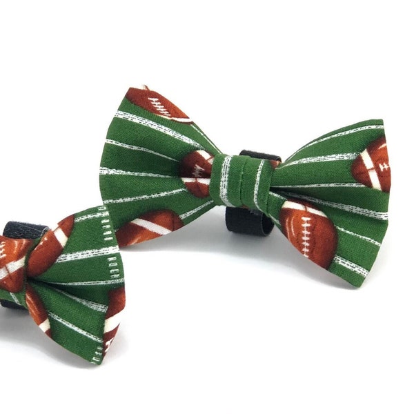 Dog Bow Tie Football Fan Dog fall fashion Emerald Green Bows, Boy Dog Bow ties, Sporty Bow Tie, Sunday Football dog gift, boy dog bow tie