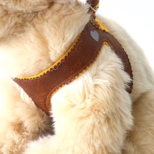 Leather Dog Harness Soft Adjustable Harness Custom Step in Harness with Buckle Small Dog Harness Cute Puppy Harness Poodle Pomeranian Stuff