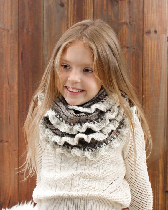 Toddler Infinity Scarf 5 10 Years Plaid Infinity Scarf Children S Scarf Photo Prop Girls Winter Scarf Soft Warm Chrochet Edges Grey Toddler Infinity Scarf 5 10 Years Plaid Infinity Scarf Children S Scarf Photo Prop Girls Winter Scarf Soft Warm Chrochet Edges Grey