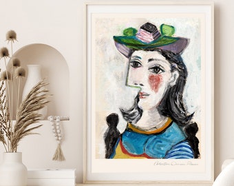 PABLO PICASSO 'Dora Maar' Minimalist abstract art - Wall Art Original Lithograph - Signed Print (COA) Wall Decor Art Prints Room Decor Gift