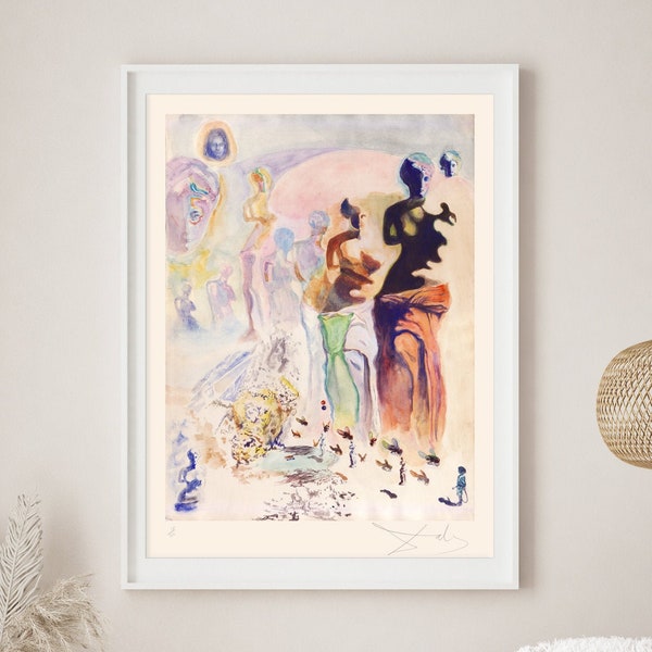 SALVADOR DALÍ 'Hallucinogen Toreador' - Original Lithographie- Signierter Druck (COA) 'Surrealist Art' Wand Dekor Kunstdrucke Raumdekor Geschenk