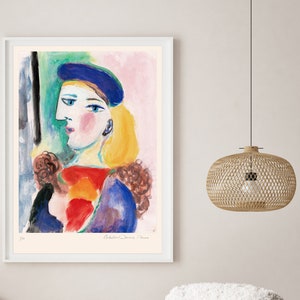 PABLO PICASSO Print - &#39;Marie Therese&#39; - Minimalist wall art Original Lithograph - Signed Print (COA) Wall Decor Art Prints Room Decor Gift