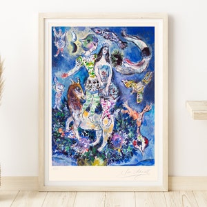 MARC CHAGALL 'Le Songe' - Original Lithograph- Signed Print (COA) 'The Dream'   Wall Decor  Art Prints Room Decor Gift