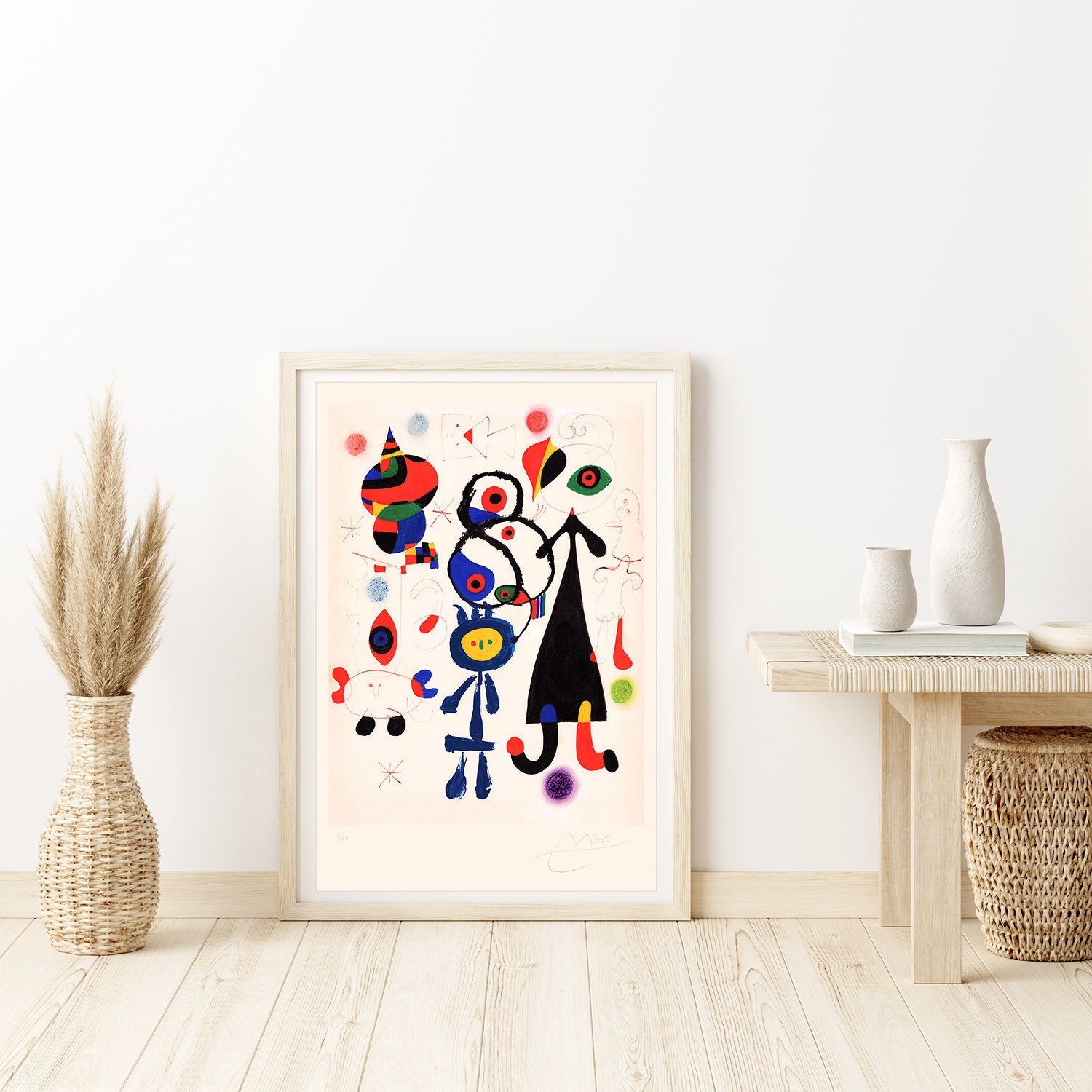 最新モデル リトグラフ J.MIRO 1975 ミロの庭 版上サイン（7『真作 版画