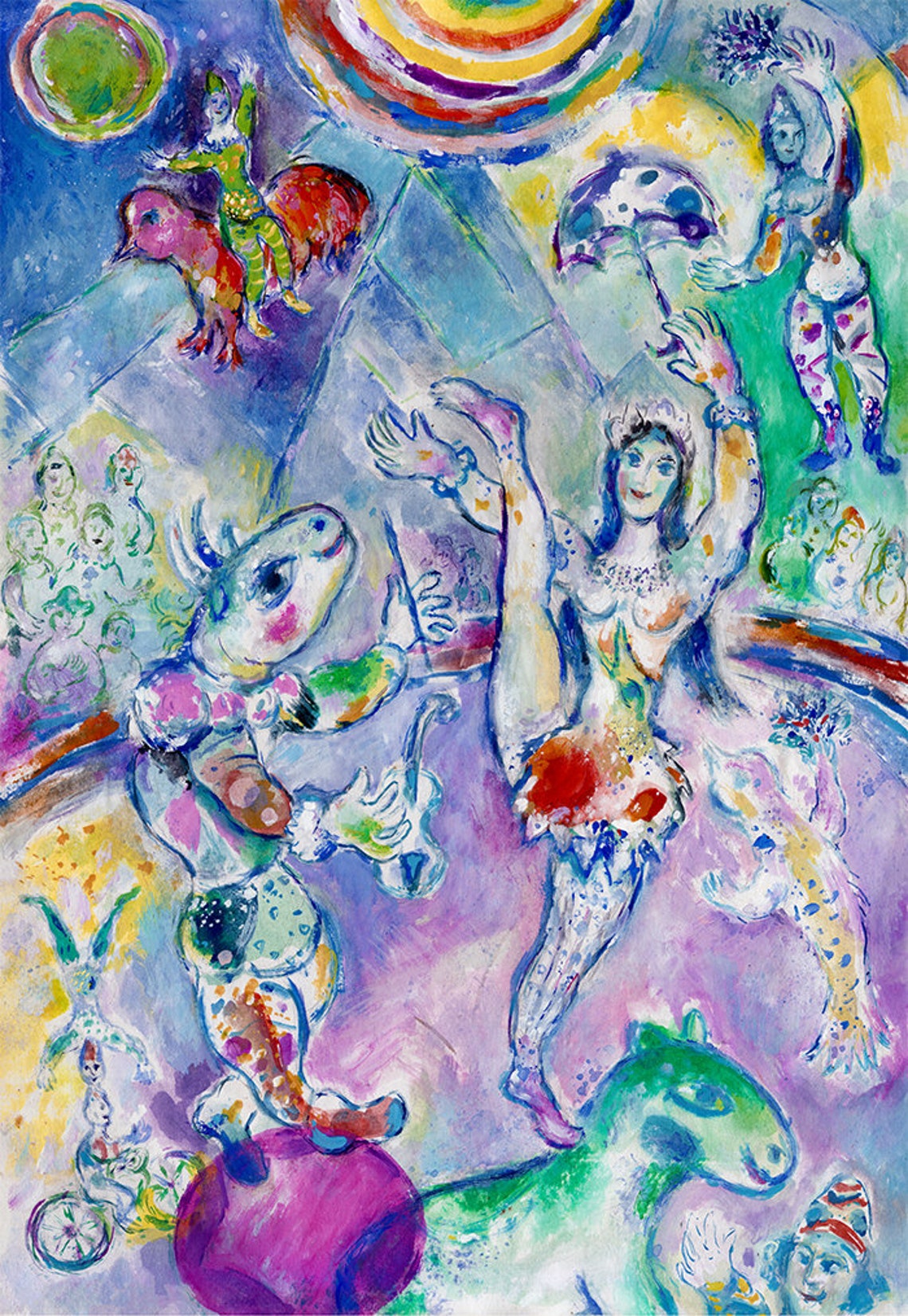 MARC CHAGALL The Circus Original Lithograph Signed Print COA 