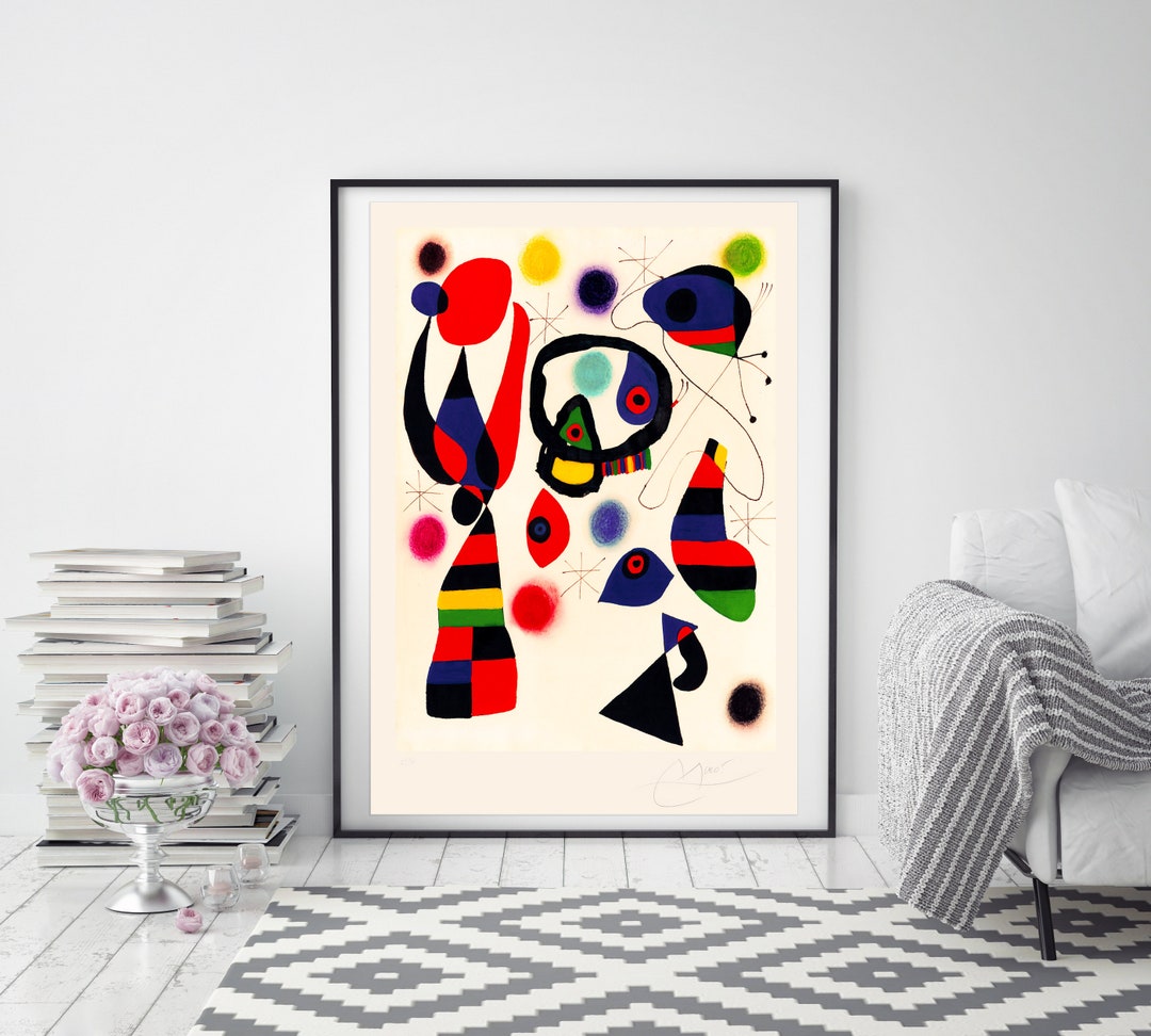 Joan Miro、PEINTURE OVALE、画集画、新品額装付 Joan Miro、PEINTURE OVALE、画集画、新品額装付 美術品
