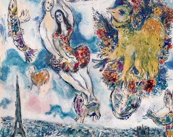【リトグラフ】Marc Chagall マルク・シャガール【Charlottenborg】リトグラフポスター 1960