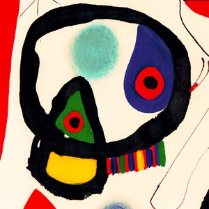 JOAN MIRÓ podpisano figury abstrakcyjneoryginalna litografia-druk w stylu vintage COA abstrakcyjna sztuka współczesna dekoracje ścienne wydruki artystyczne wystrój pokoju prezent zdjęcie 8