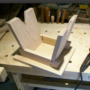 Oak step stool, furniture stool, image 2